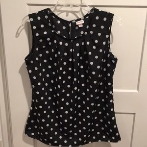 Black/White Polka Dot Tank